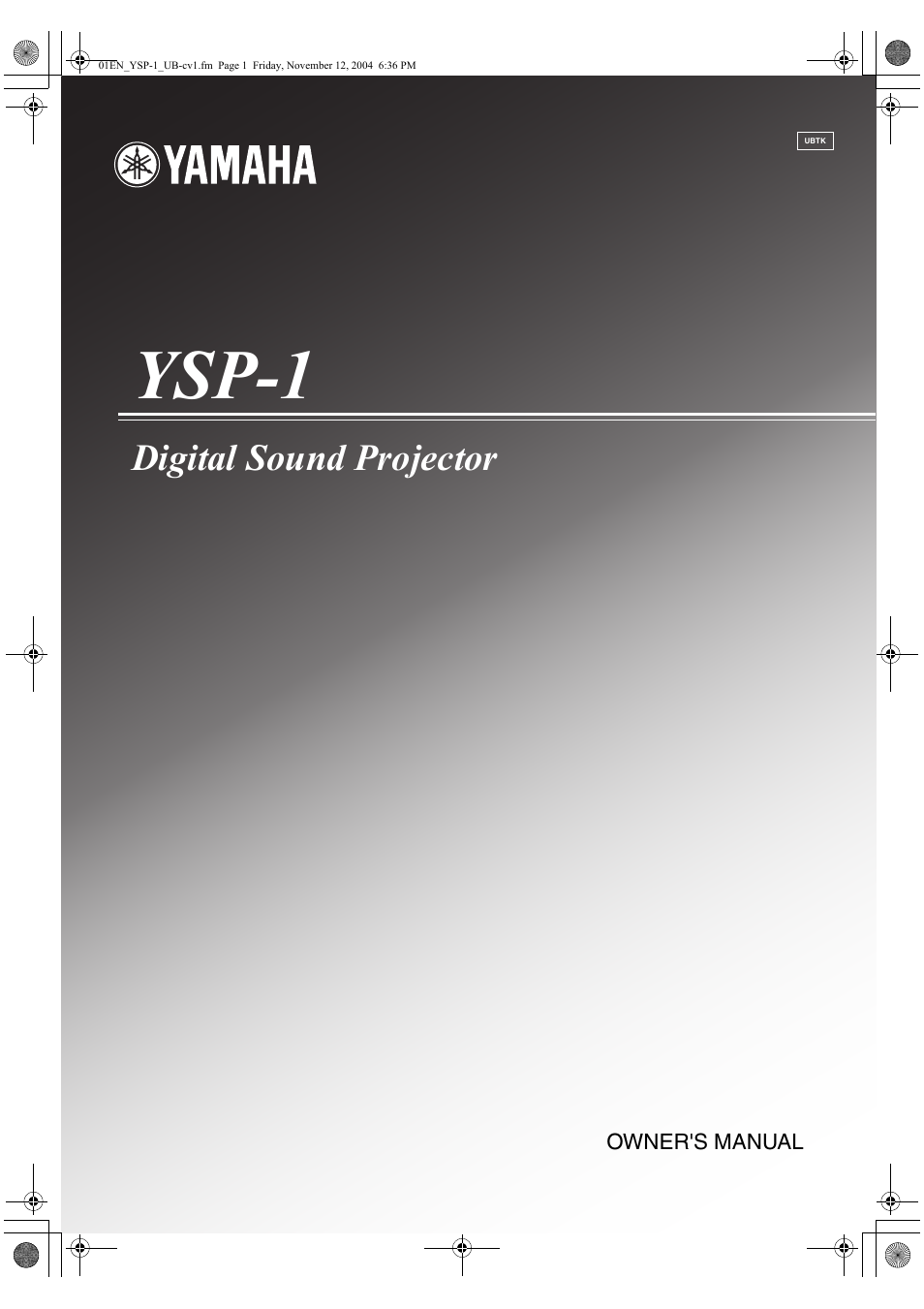 Yamaha YSP-1 User Manual | 70 pages | Original mode