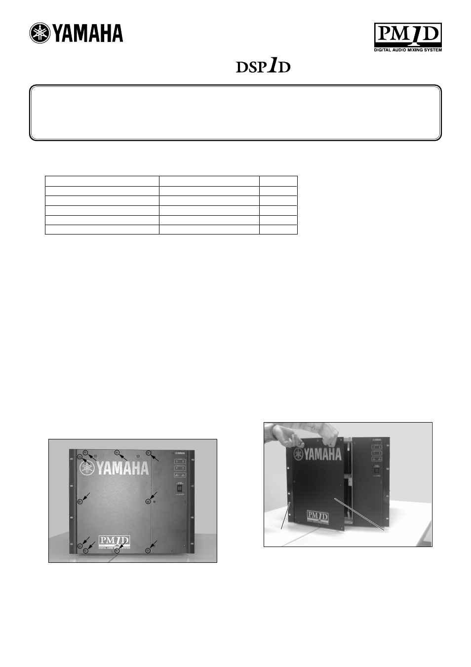 Yamaha DSP1D User Manual | 4 pages