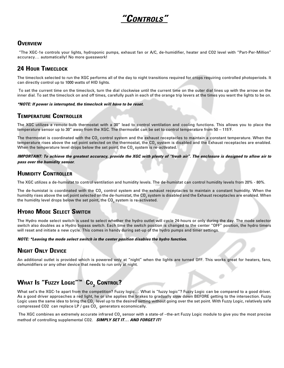 Ontrols, 24 h | XtremeMac XGC-1e User Manual | Page 4 / 11