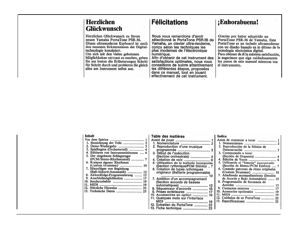 Yamaha PSR-36 User Manual | Page 2 / 28 | Original mode