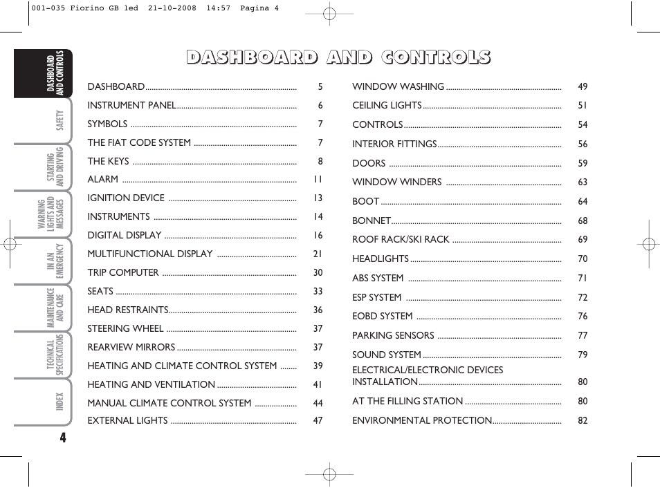 FIAT Qubo User Manual | Page 5 / 202 | Original mode