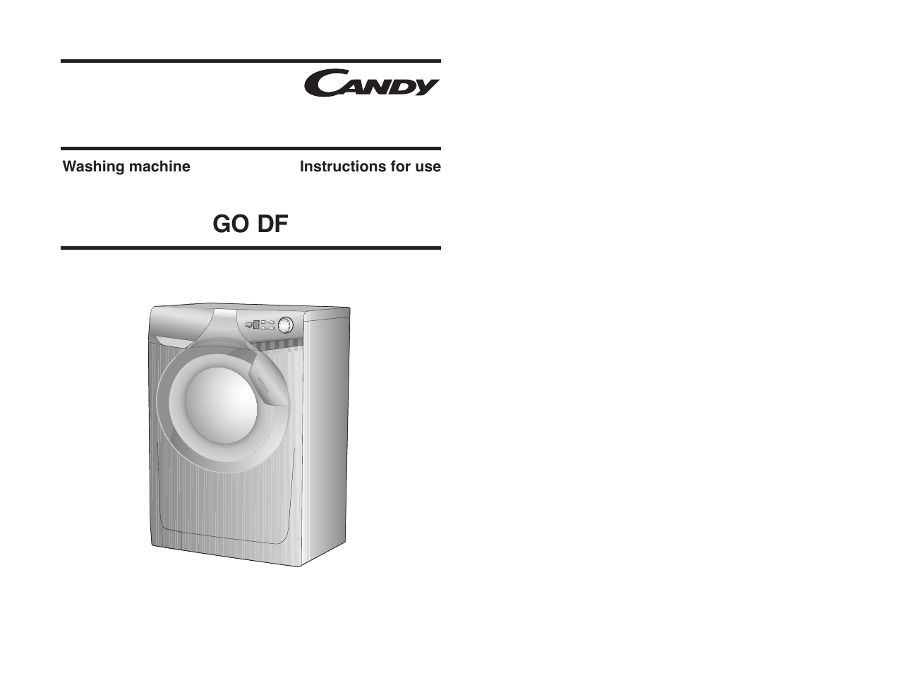Candy GODF 800__янв.80 User Manual | 17 pages