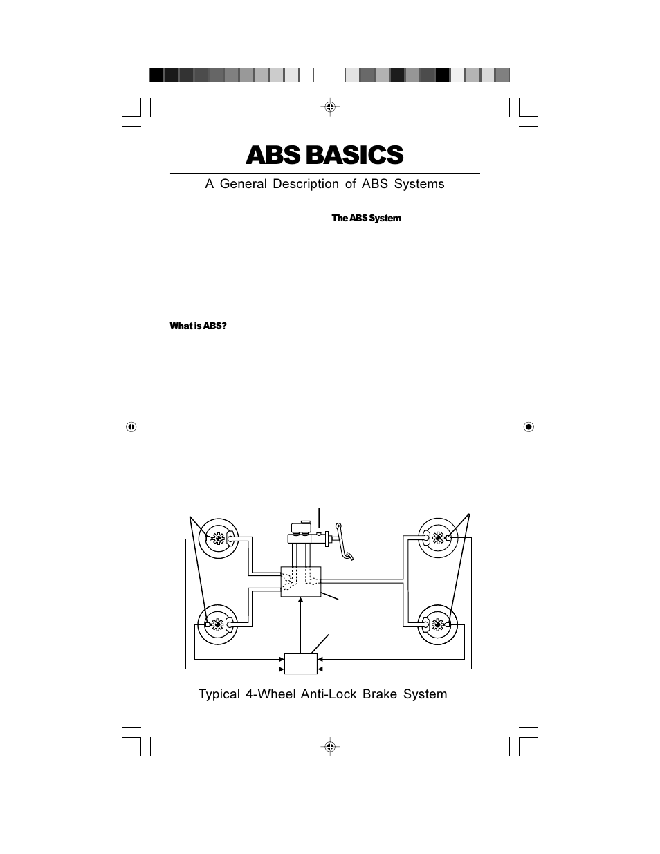 Abs basics, Typical 4-wheel anti-lock brake system, A general