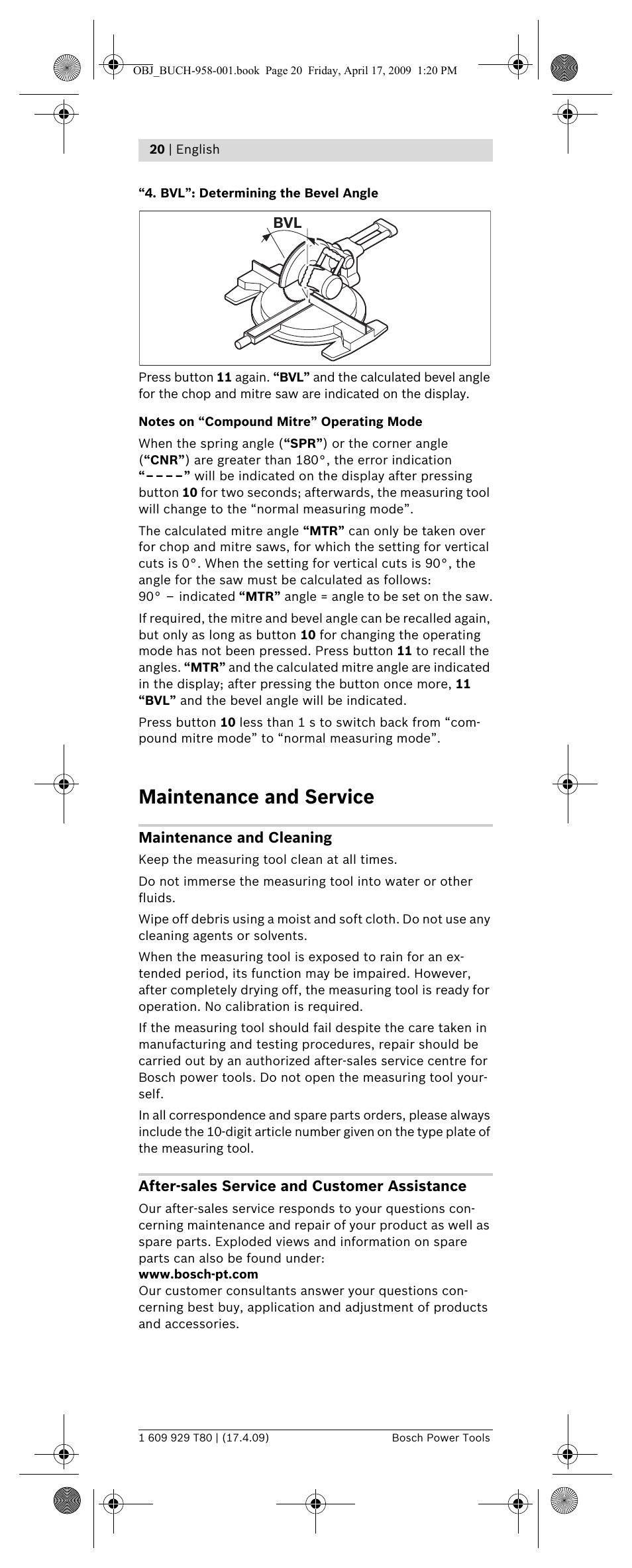 Maintenance And Service Bosch Gam 2 Mf Professional User Manual Page 246