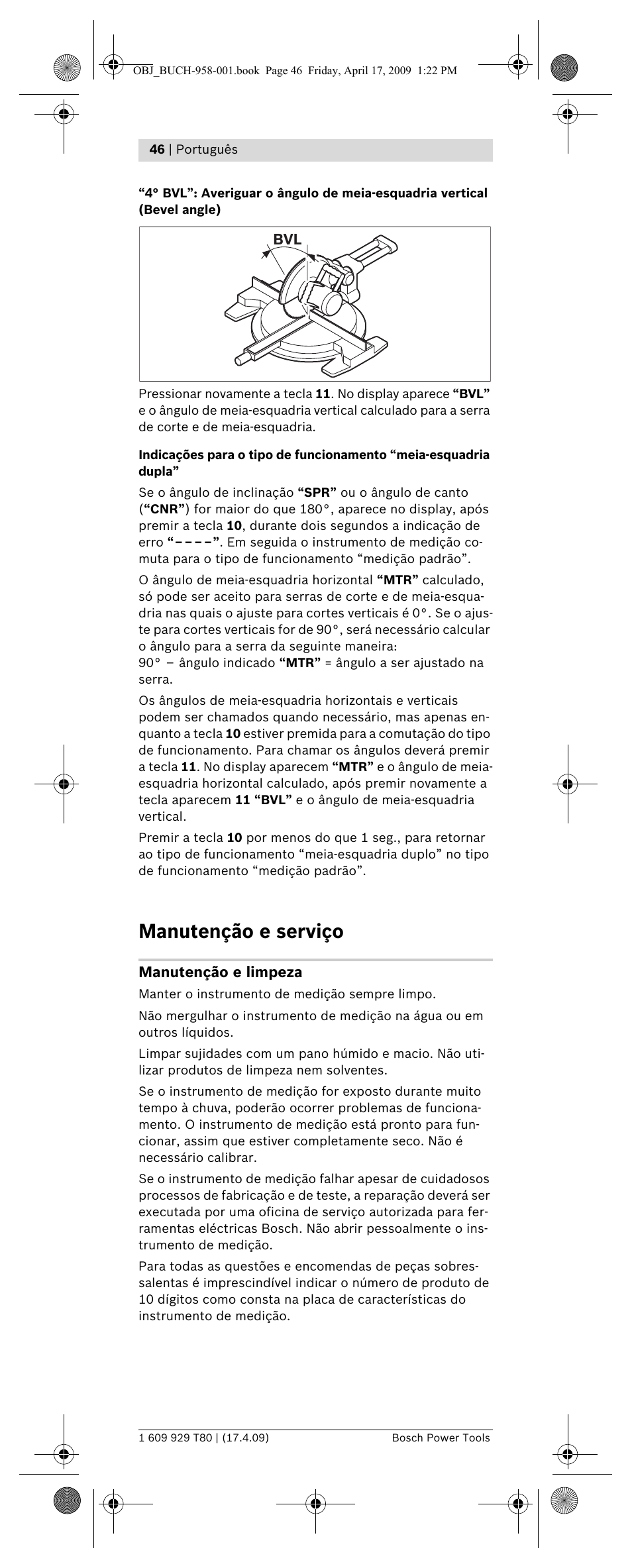 Manutencao E Servico Bosch Gam 2 Mf Professional User Manual Page 46 246