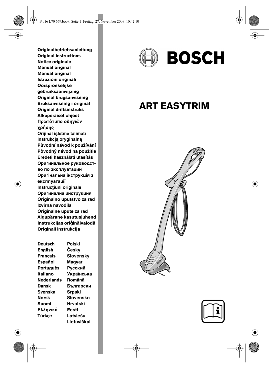 Bosch ART 23 EASYTRIM User Manual | 164 pages | Original mode