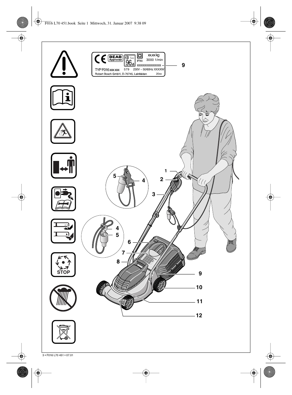 Bosch Rotak 320 User Manual Page 3 170