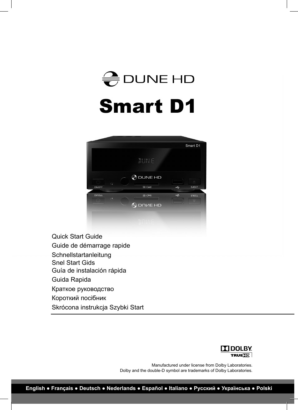 DUNE HD Smart D1 User Manual | 76 pages | Original mode
