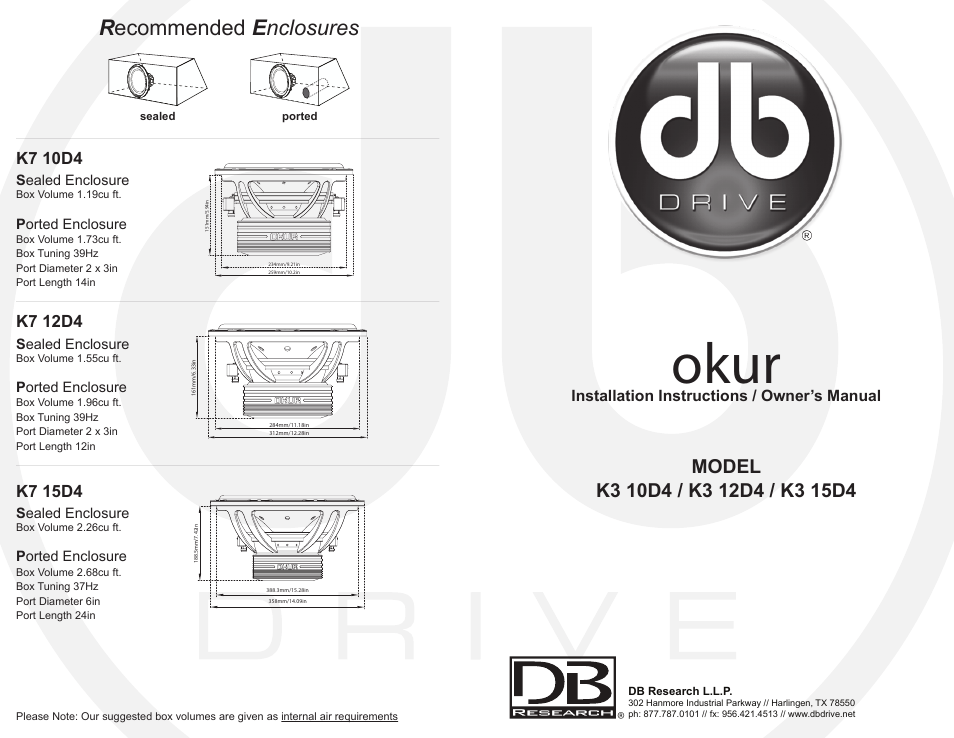 k7 subwoofer