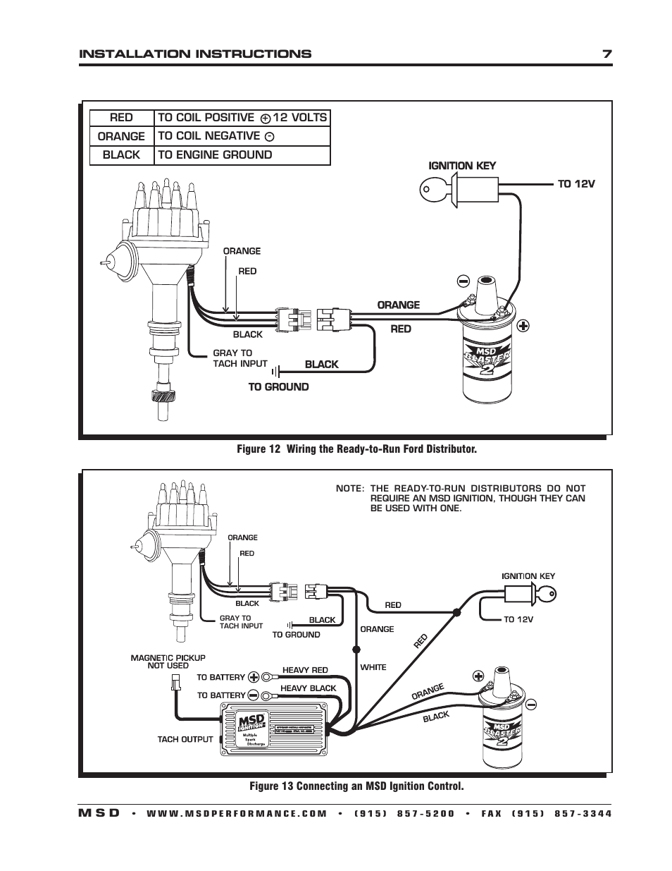 MSD 8350 Ford 351C-460 Ready-To-Run Pro-Billet Distributor ... msd wiring diagram ford f100 