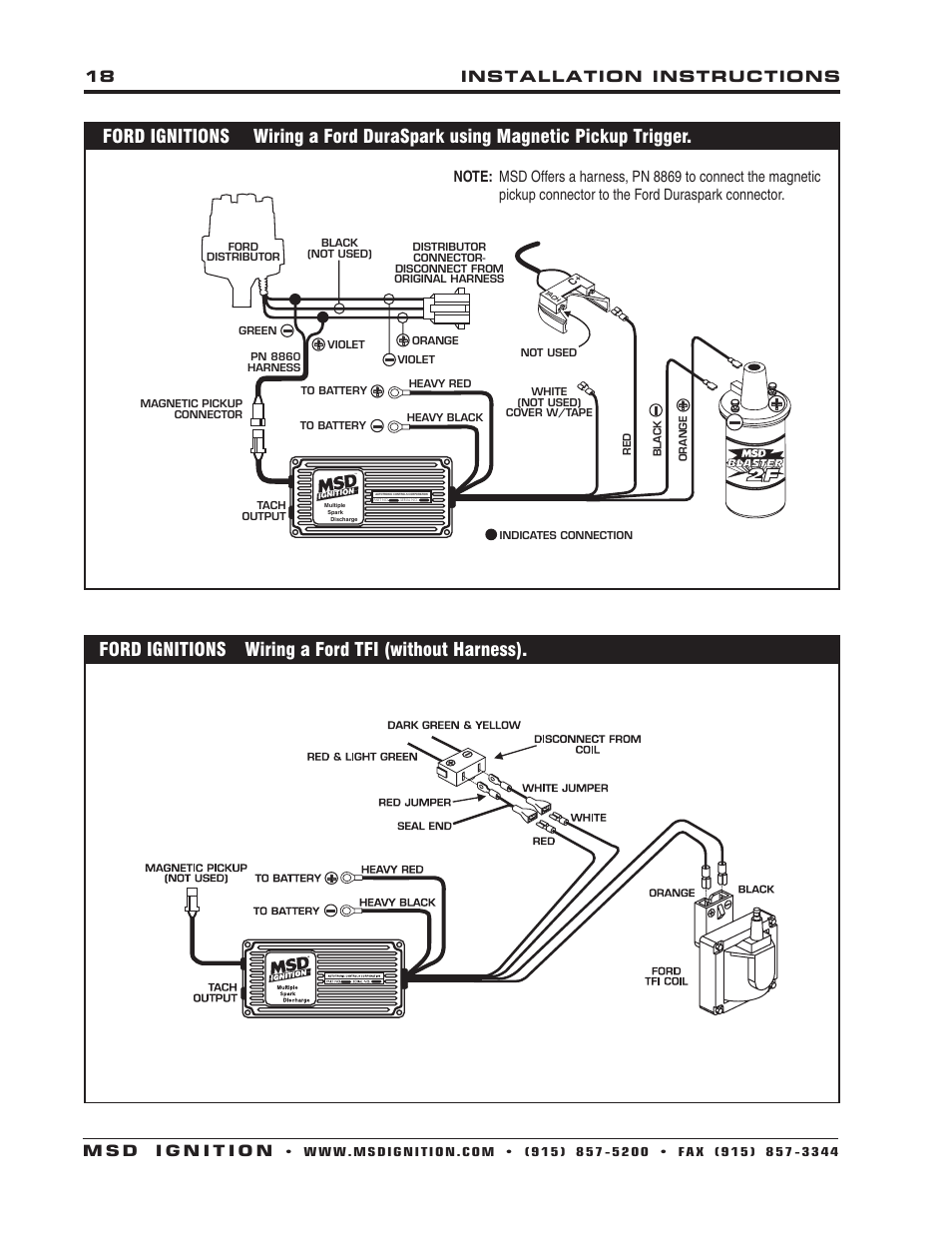 Ford Ignitions Wiring A Ford Tfi Without Harness Msd 6430 6aln Ignition Control Installation User Manual Page 18 24