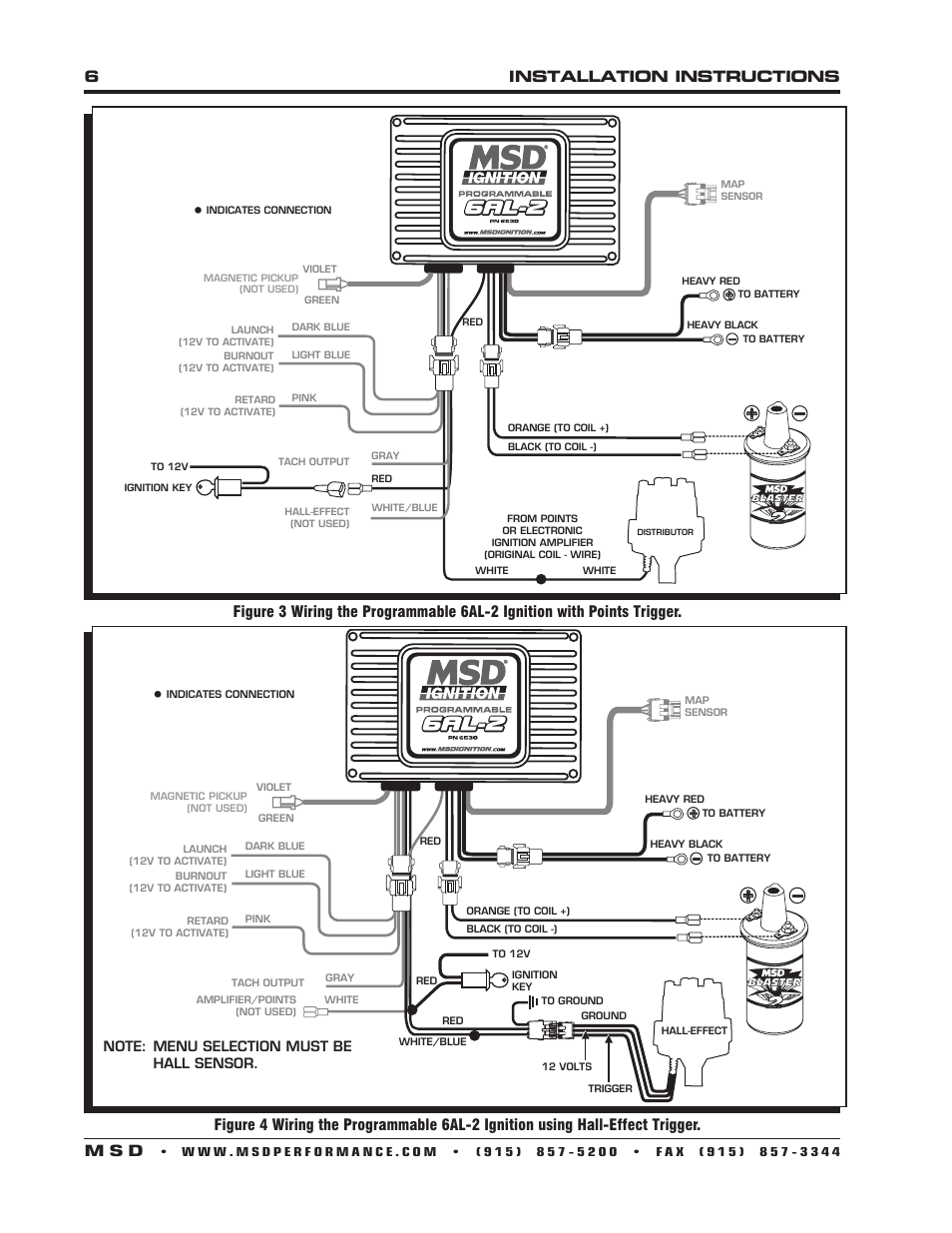 6installation instructions m s d | MSD 6530 Digital ... msd 6al wiring diagram tach output 