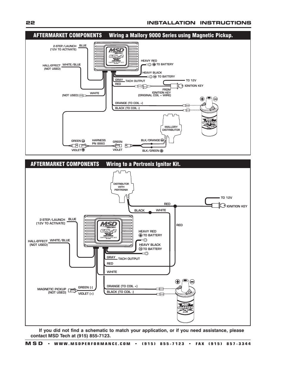 22 installation instructions m s d | MSD 6421 6AL-2 ... pertronix ignitor wiring diagram 