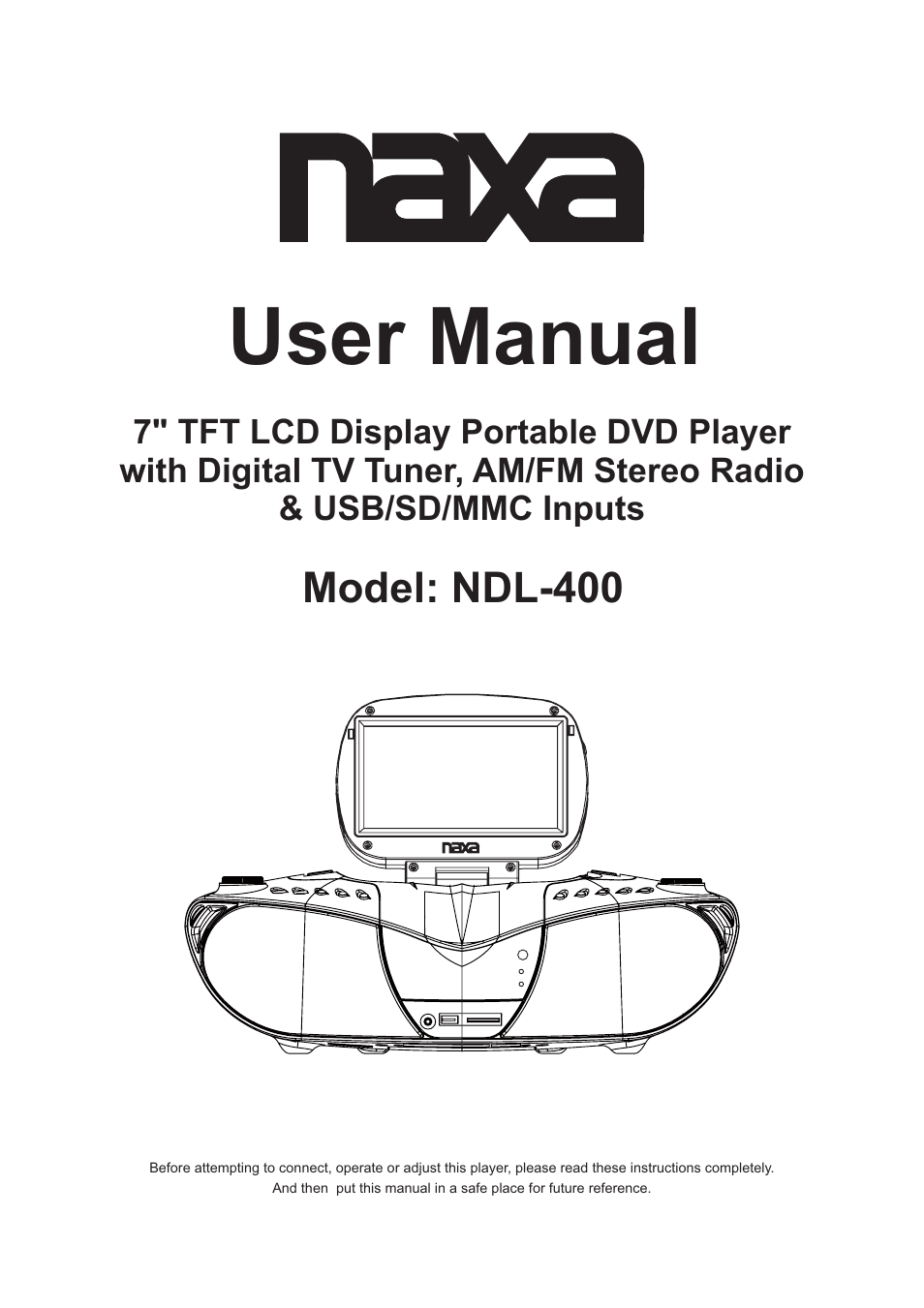 Naxa NDL-400 User Manual | 10 pages