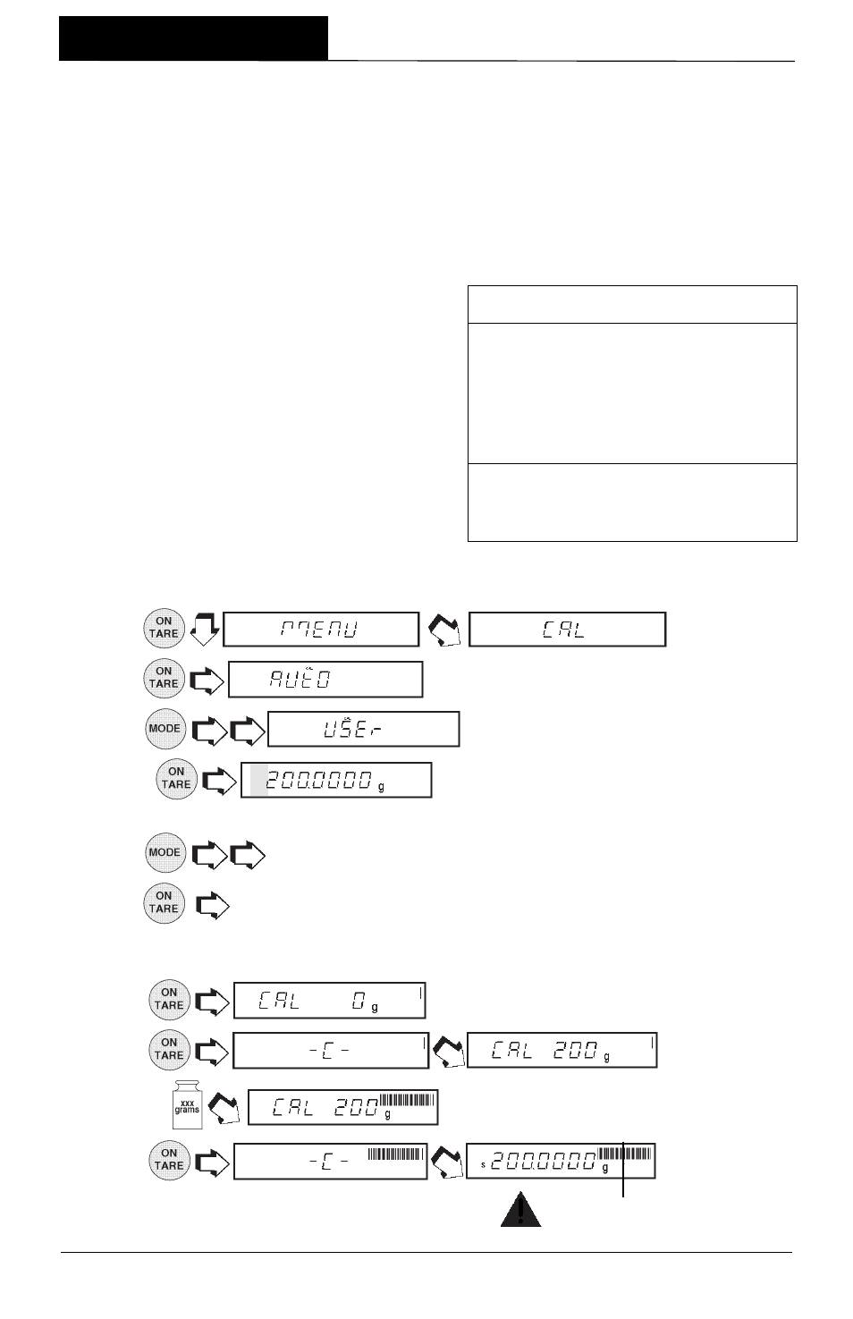 User Calibration Menus Ohaus Ap250e Analytical Plus Electronic Balances User Manual Page 36 128