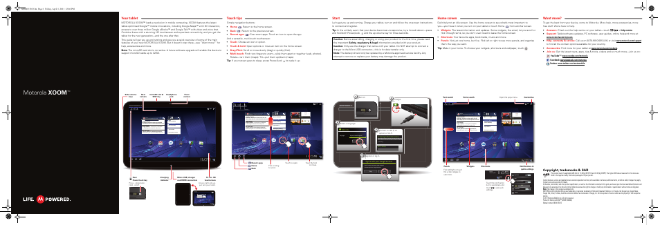 Motorola XOOM User Manual | 2 pages