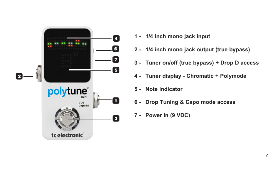 Tc Electronic Polytune Mini User Manual Page 7 14