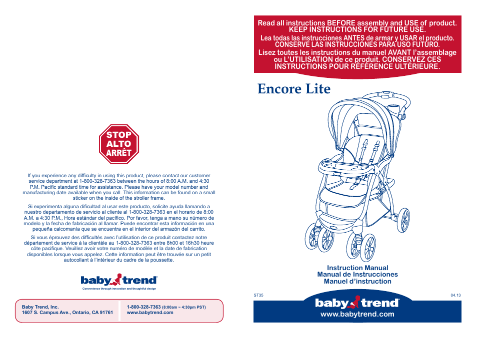 baby trend encore lite travel system