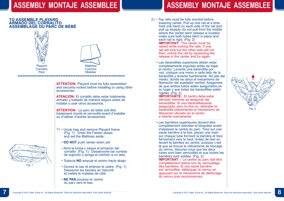 Assembly Montaje Assemblee Babytrend Py854 Serene Nursery Center Jungle Safari User Manual Page 5 Original Mode