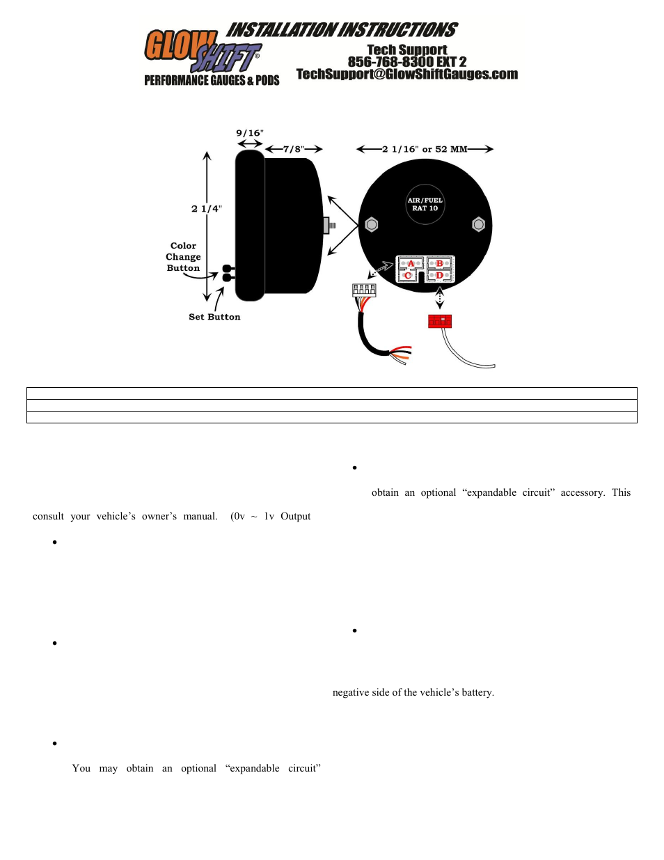 Glowshift Gauges Wiring Diagram - CASSANDRALANDER