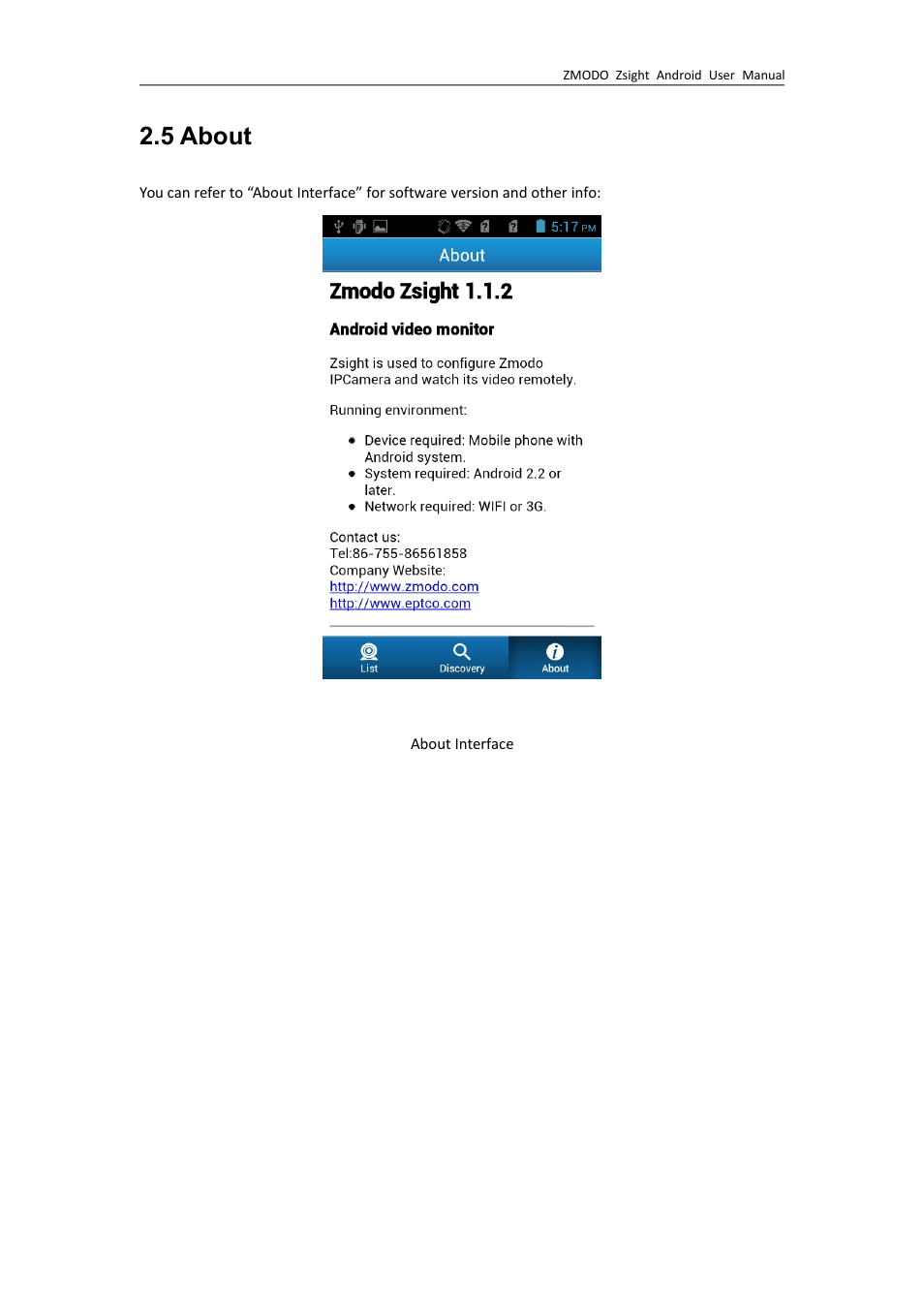 5about, 5 about | ZMODO ZP-IBH13-P 720P HD H.264 PoE IP Infrared Weatherproof Camera with QR Code Smartphone Setup - Zsight Android User Manual User Manual | Page 12 / 12