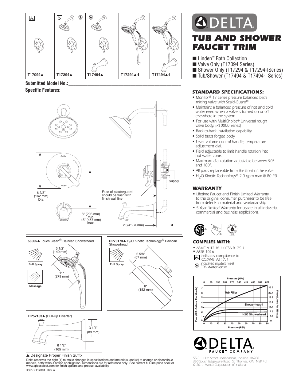 Factory Direct Hardware Delta T17494 I Linden User Manual 1 Page Factory Direct Hardware Delta T17494 I Linden User Manual 1 Page Also For T17294