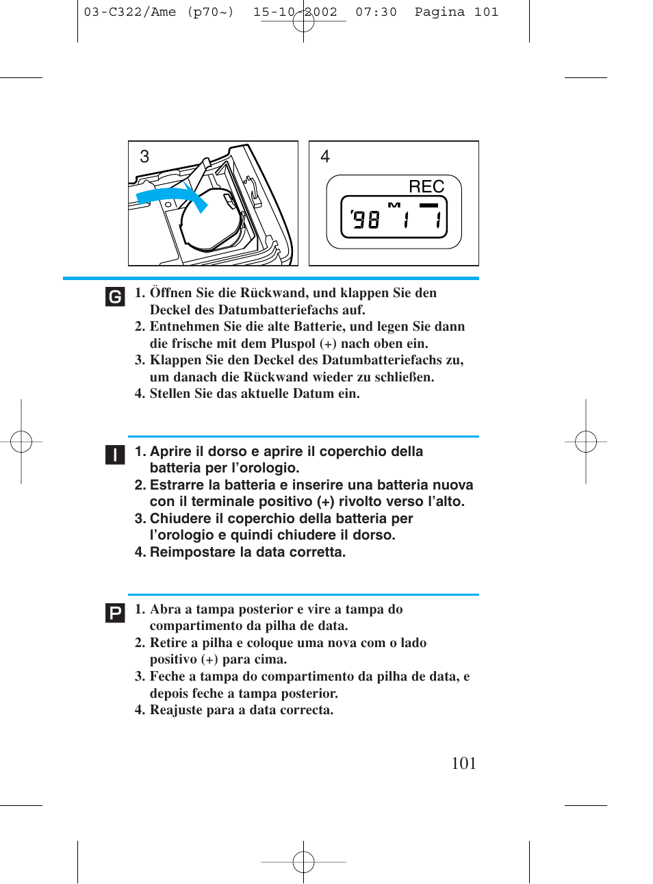 Canon Prima Bf 80 Set User Manual Page 101 115 Original Mode Also For Prima Bf 90 Kinderbuch Set