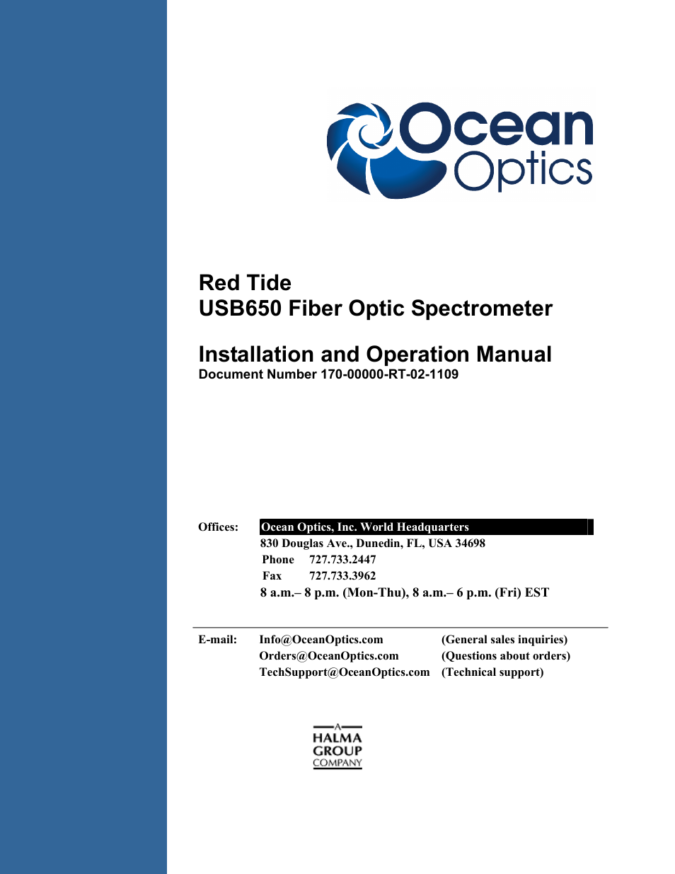 Optics Red Tide USB650 Install 26 pages