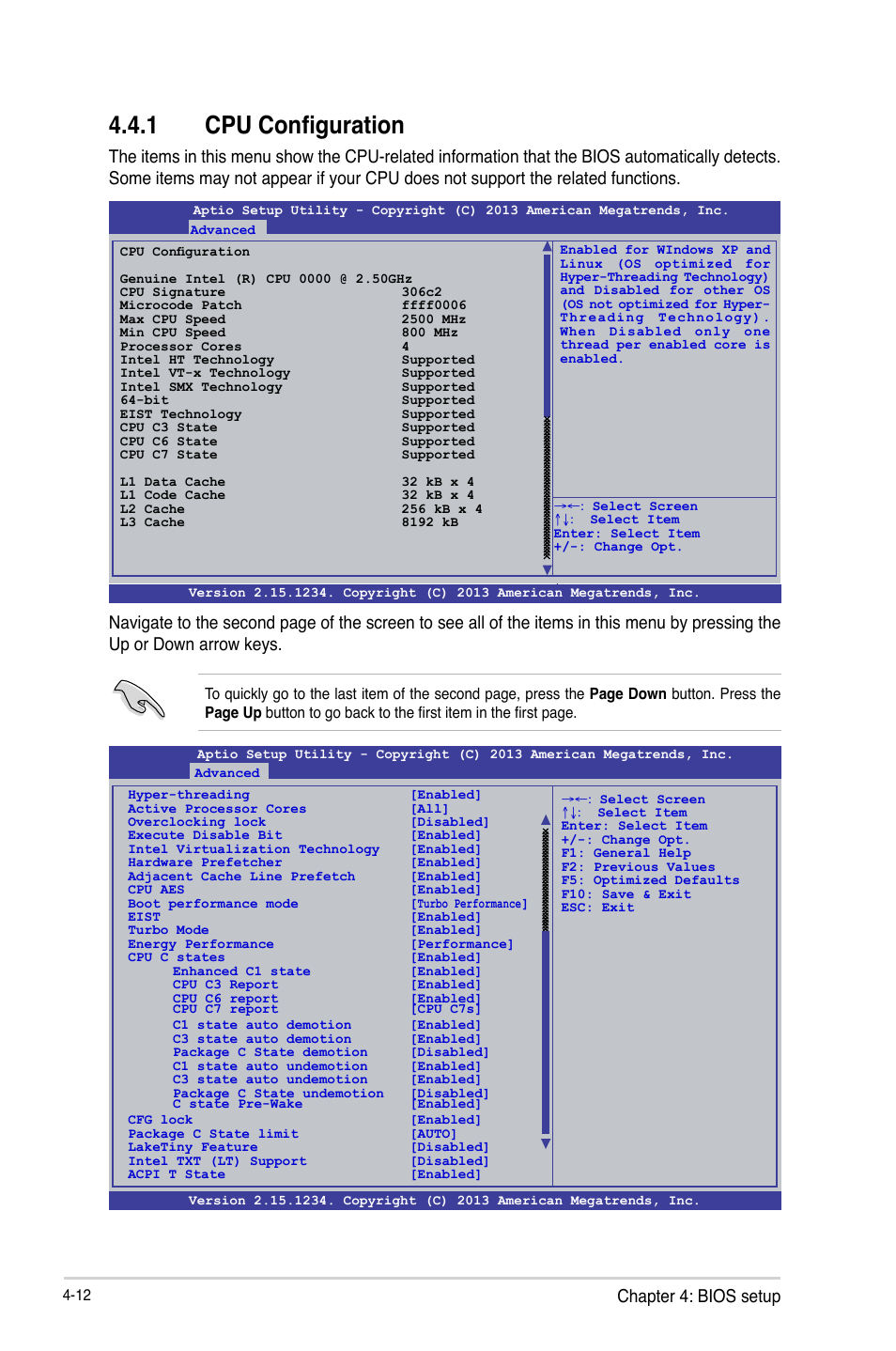 1 Cpu Configuration Cpu Configuration 12 Chapter 4 Bios Setup Asus P9d Mv User Manual Page 76 156