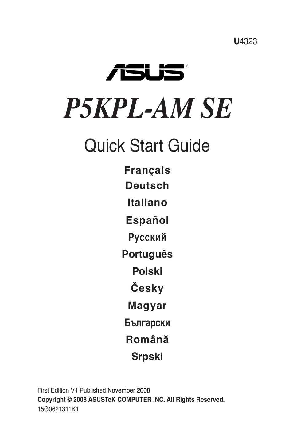 Asus P5KPL-AM SE User Manual | 38 pages | Original mode