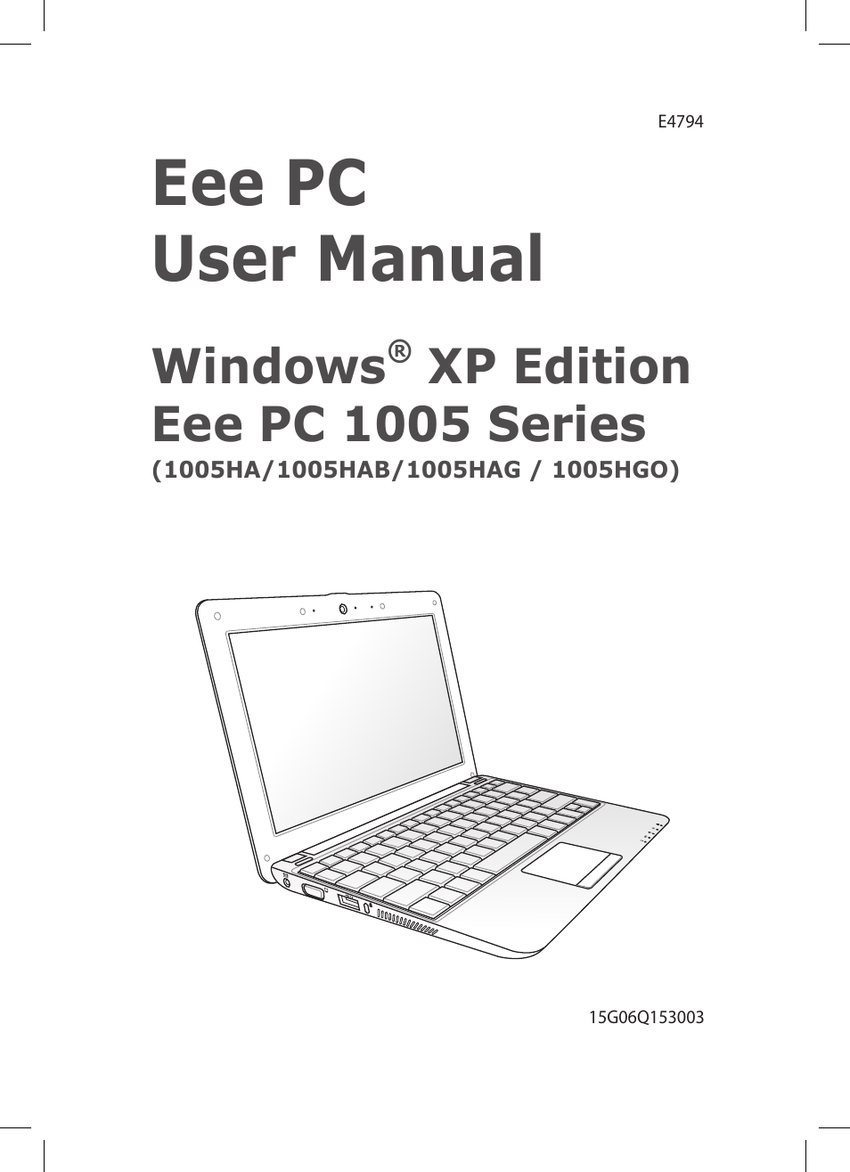 Asus Eee Pc 1005ha User Manual 60 Pages