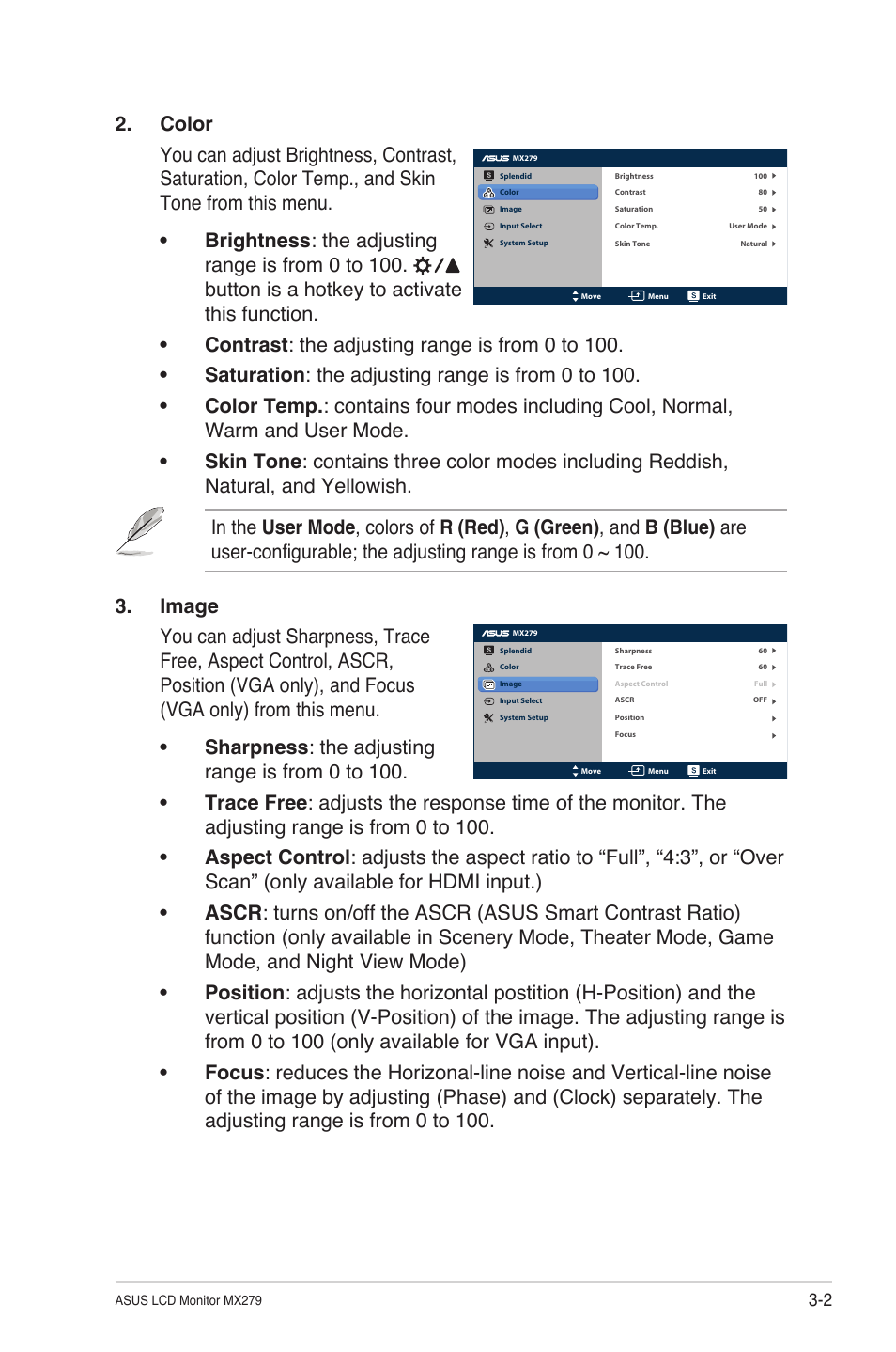 Asus Mx279h User Manual Page 18 23