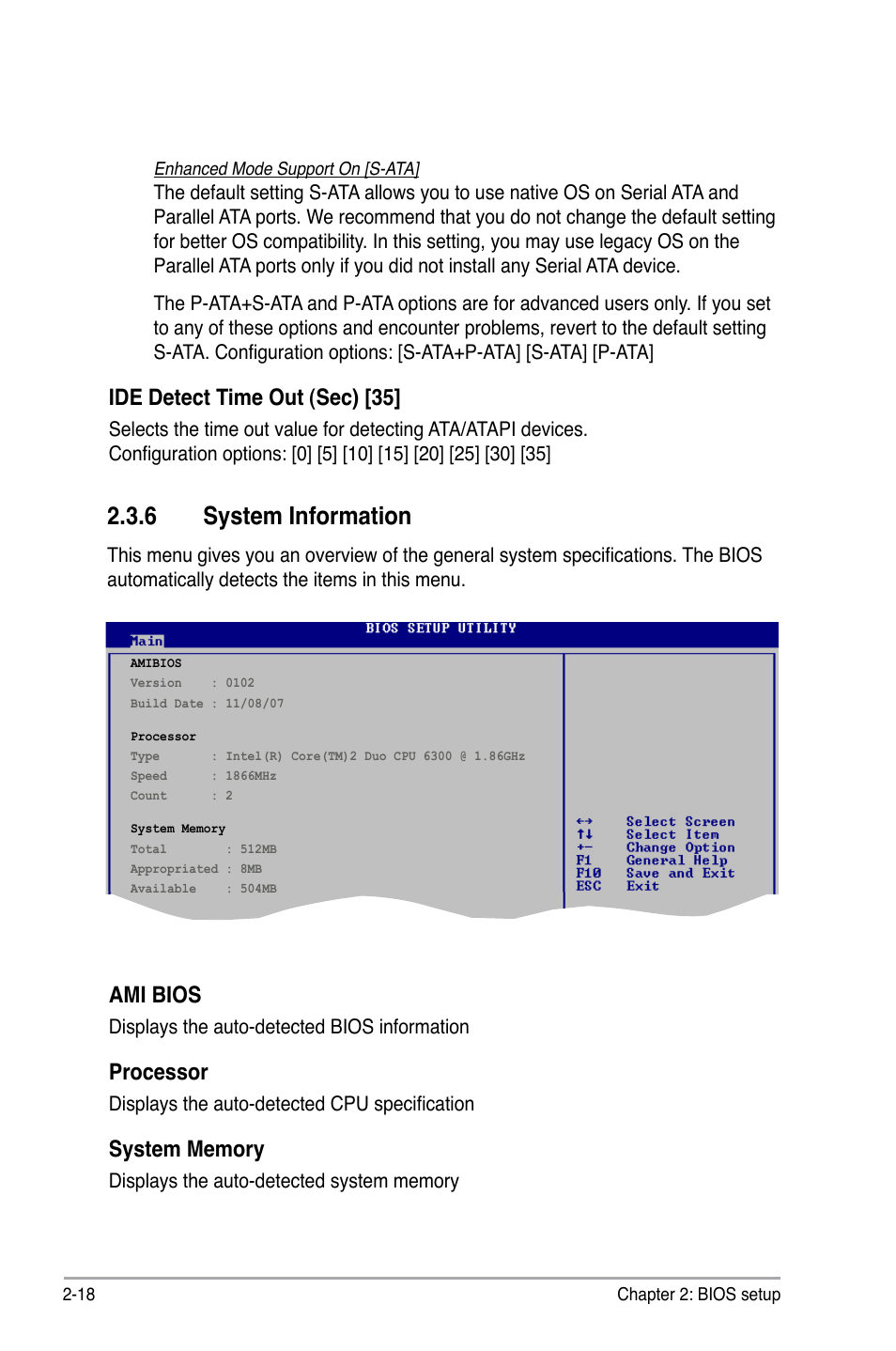 6 System Information Ide Detect Time Out Sec 35 Ami Bios Asus P5gc Mx Gbl User Manual Page 64 96 6 System Information Ide Detect Time Out Sec 35 Ami Bios Asus P5gc Mx Gbl User Manual Page 64 96