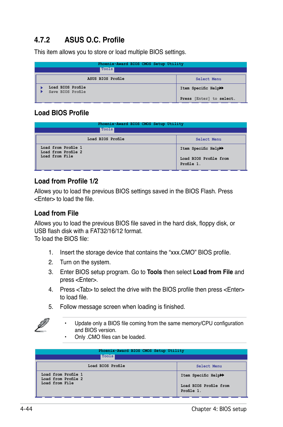 how to save bios settings asus