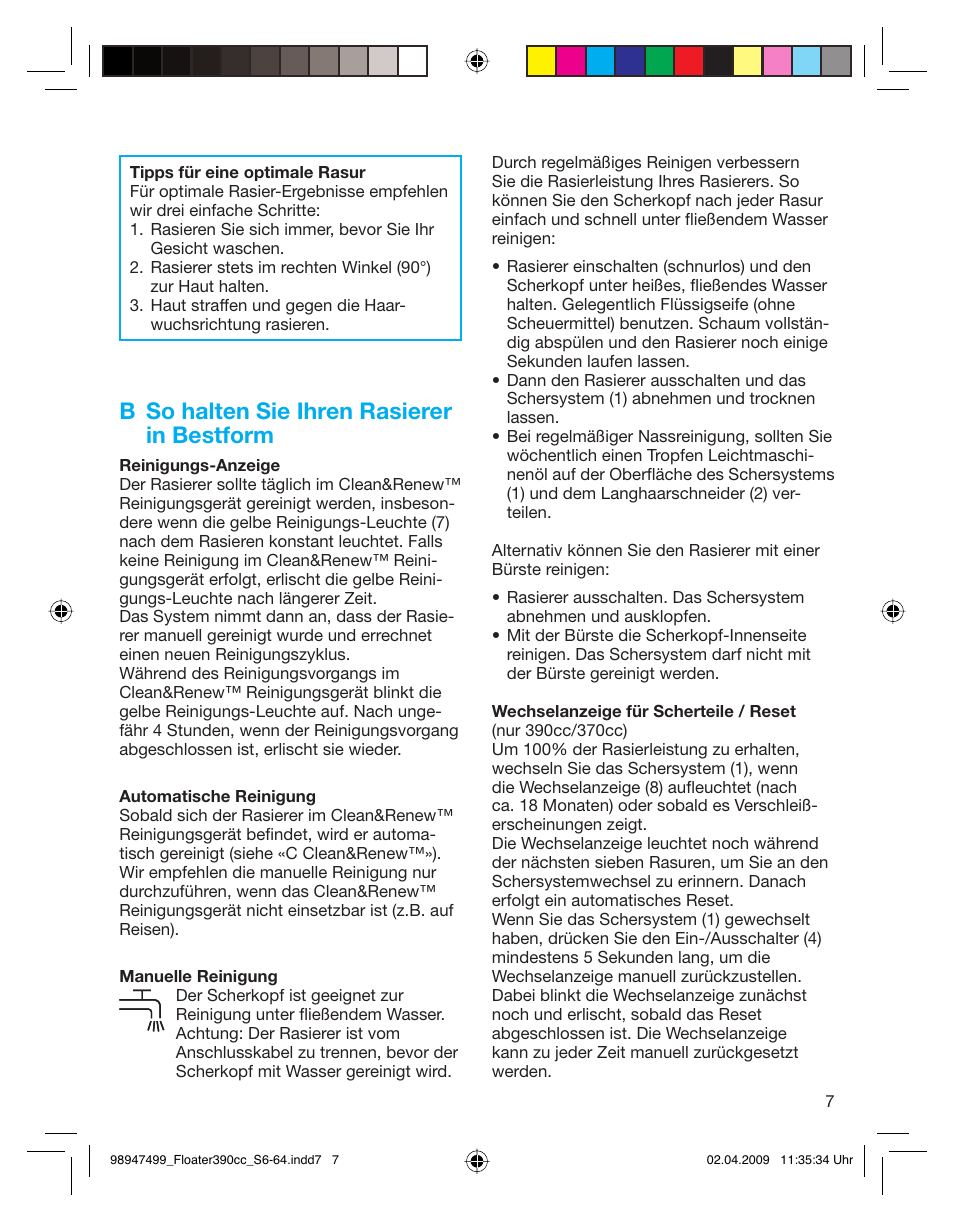 Matze Verhandeln Hochschule braun rasierer 350cc bedienungsanleitung ...