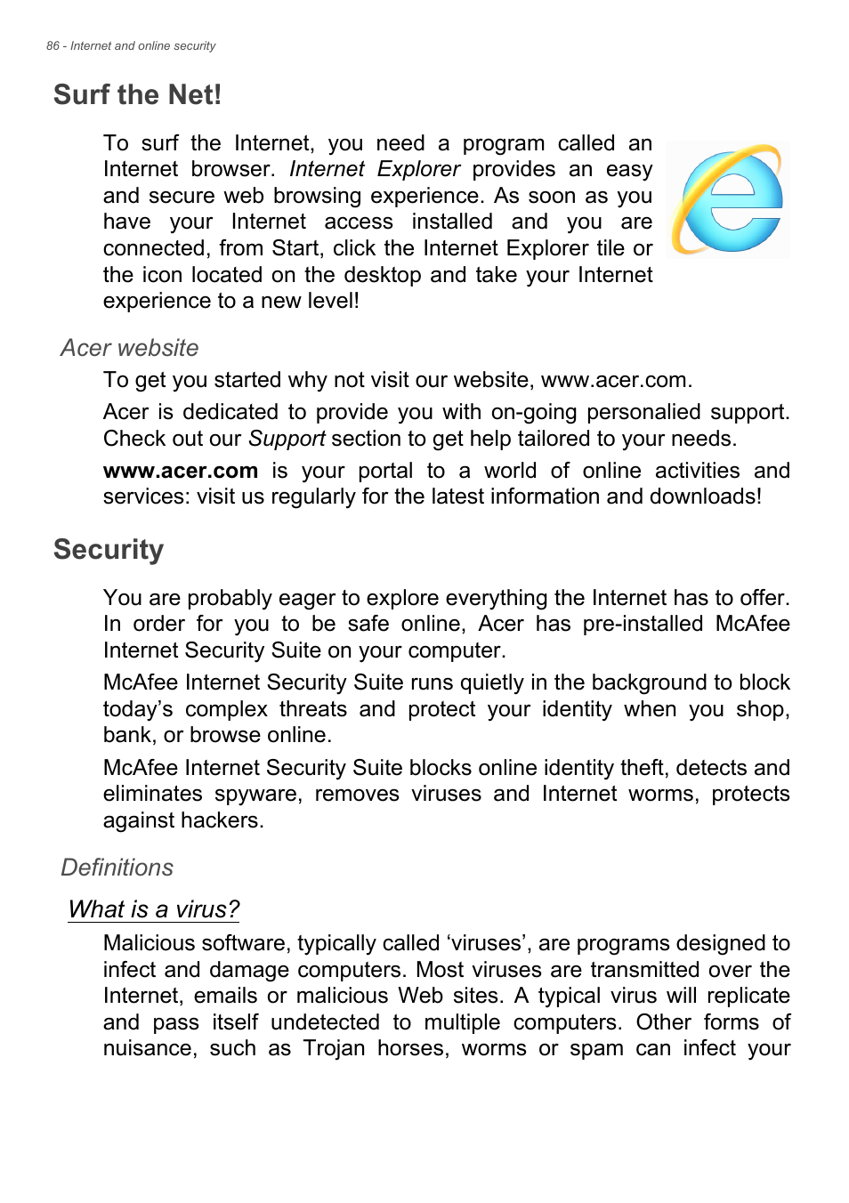 Surf The Net Security Surf The Net Security Acer Aspire E1 470pg User Manual Page 86 93