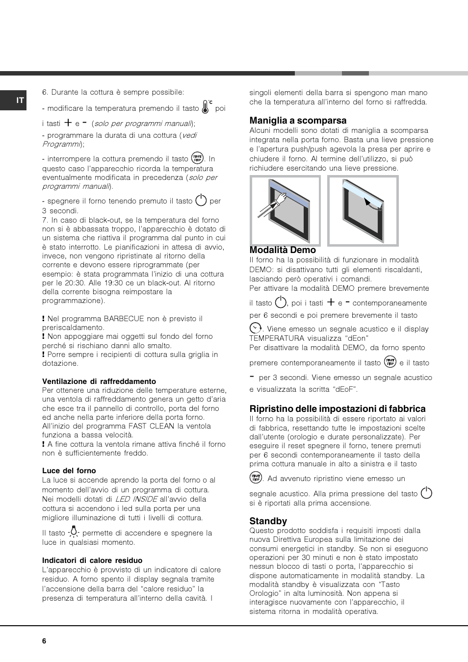 Hotpoint Ariston Fk 1039el P X Ha User Manual Page 6 80 Original Mode Also For Luce Fk 103en P X Ha