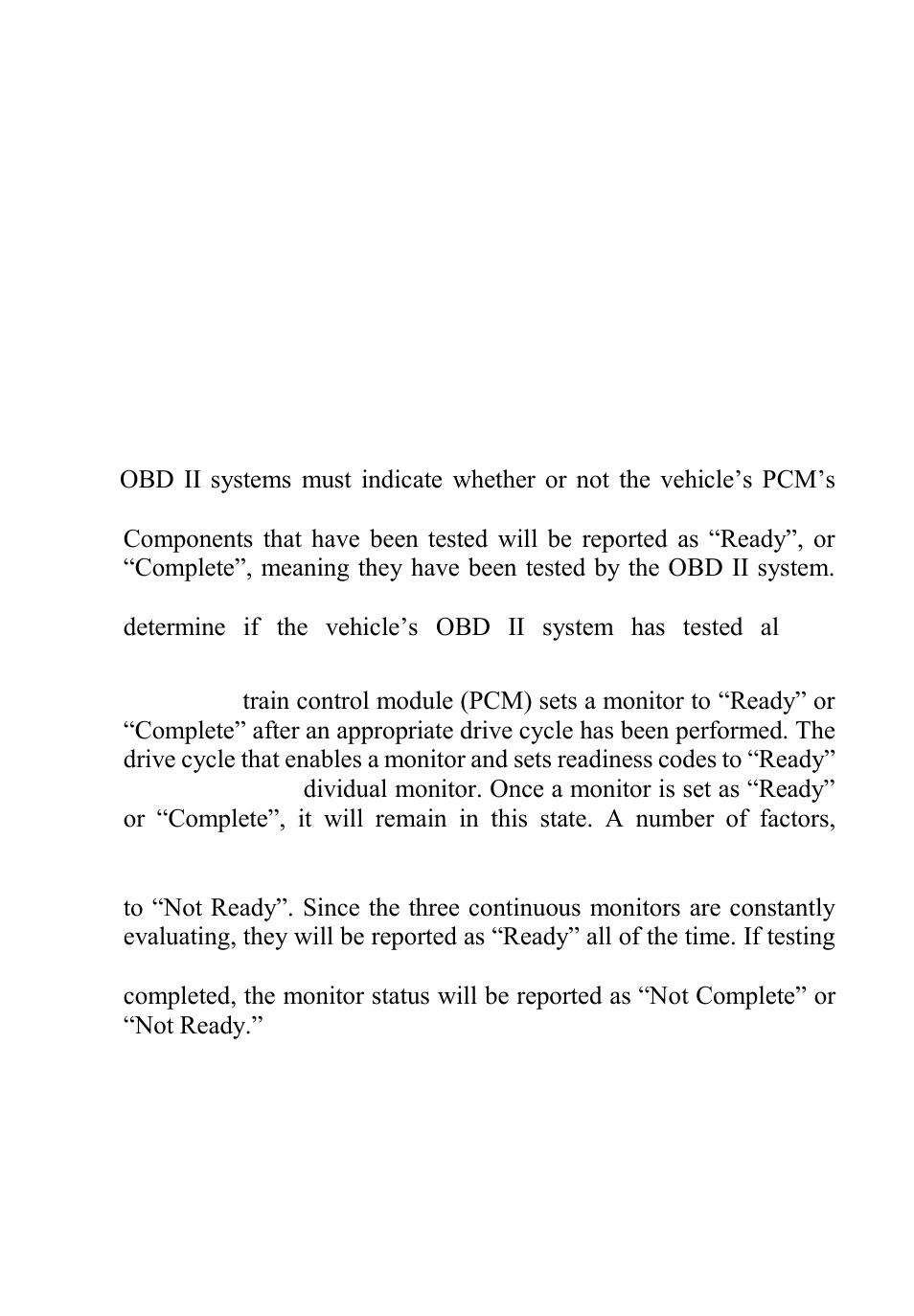 Onitor, Eadiness, Tatus | Autel Autolink AL301 User Manual | Page 6 /