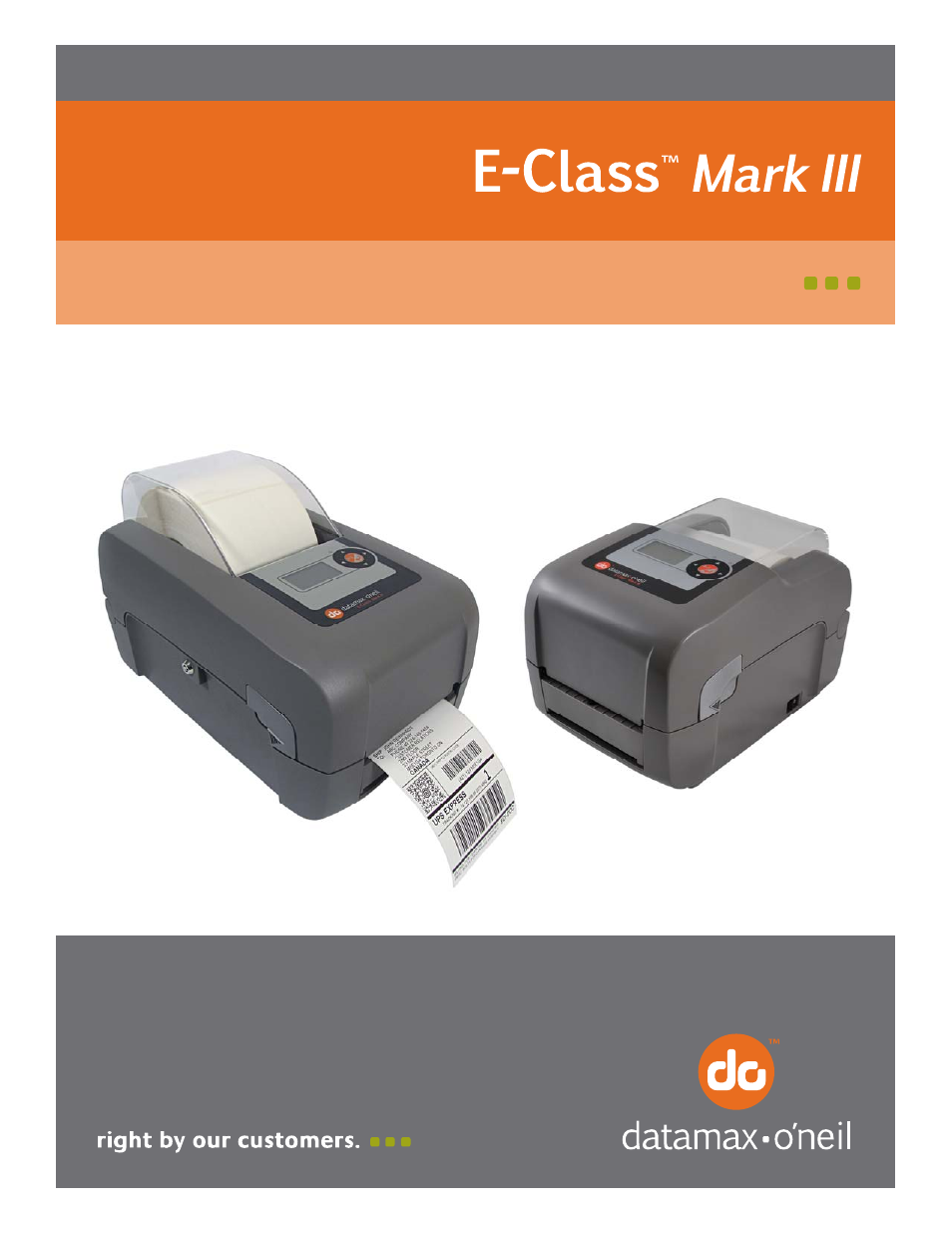 Datamax O Neil E Class Mark Iii Operator S Manual User Manual 90 Pages