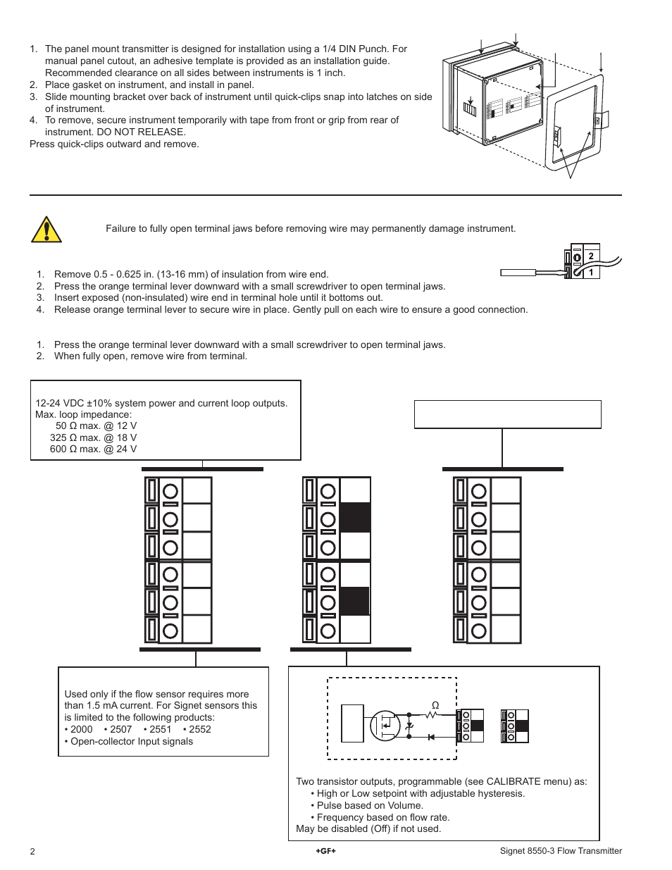 Gf Signet 8550 Processpro Flow Transmitter User Manual Page 2 8 Original Mode