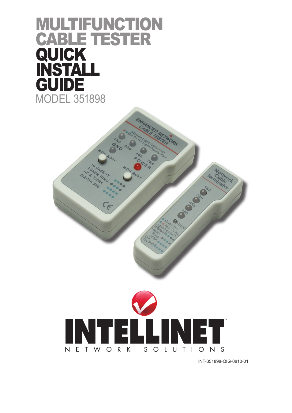 INTELLINET NETWORK 351898 Multifunction Cable Tester User Manual 