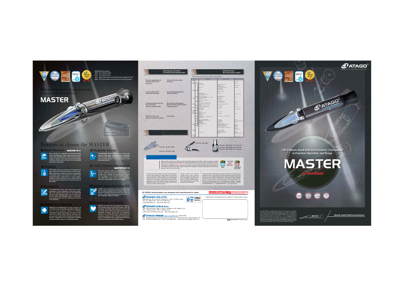 NovaTech Atago Master Refractometers User Manual 5 pages Original mode