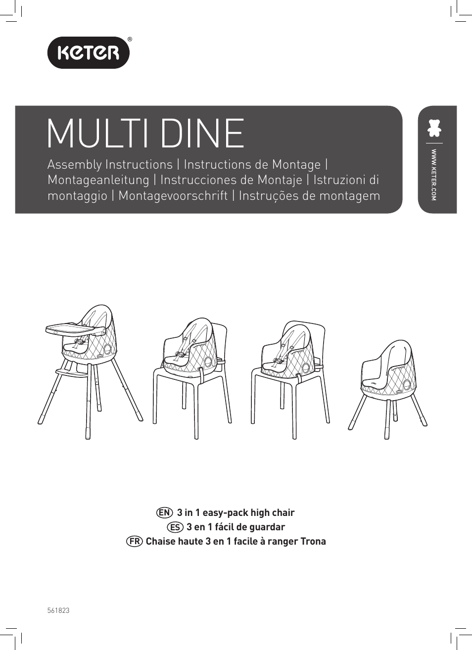 Keter Multi Dine High Chair User Manual 28 Pages