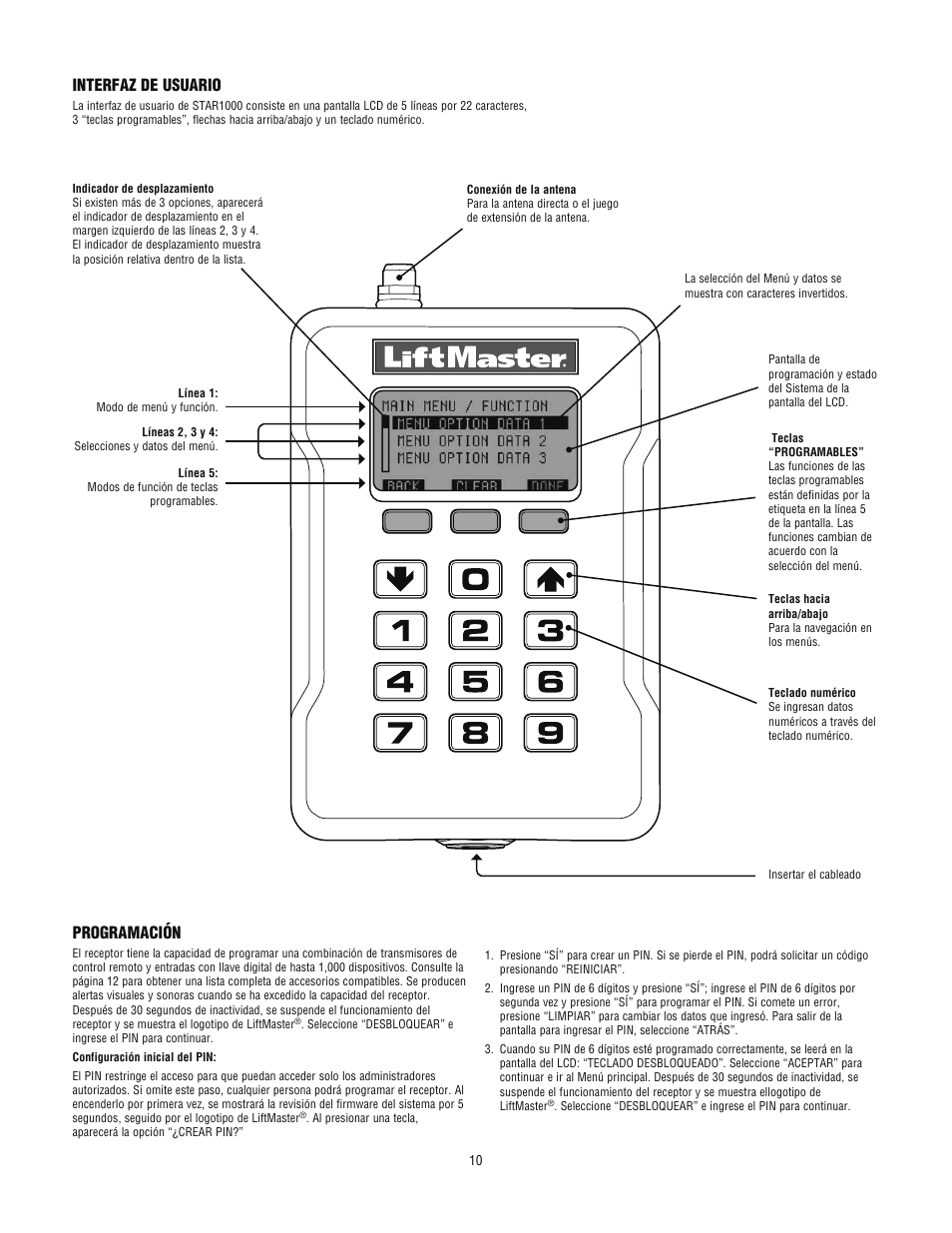 Liftmaster star 1000 manual