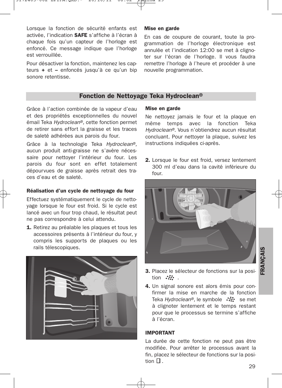 Fonction De Nettoyage Teka Hydroclean Teka Hydroclean Hl 940 User Manual Page 29 38 Original Mode Fonction De Nettoyage Teka Hydroclean Teka Hydroclean Hl 940 User Manual Page 29 38 Original Mode