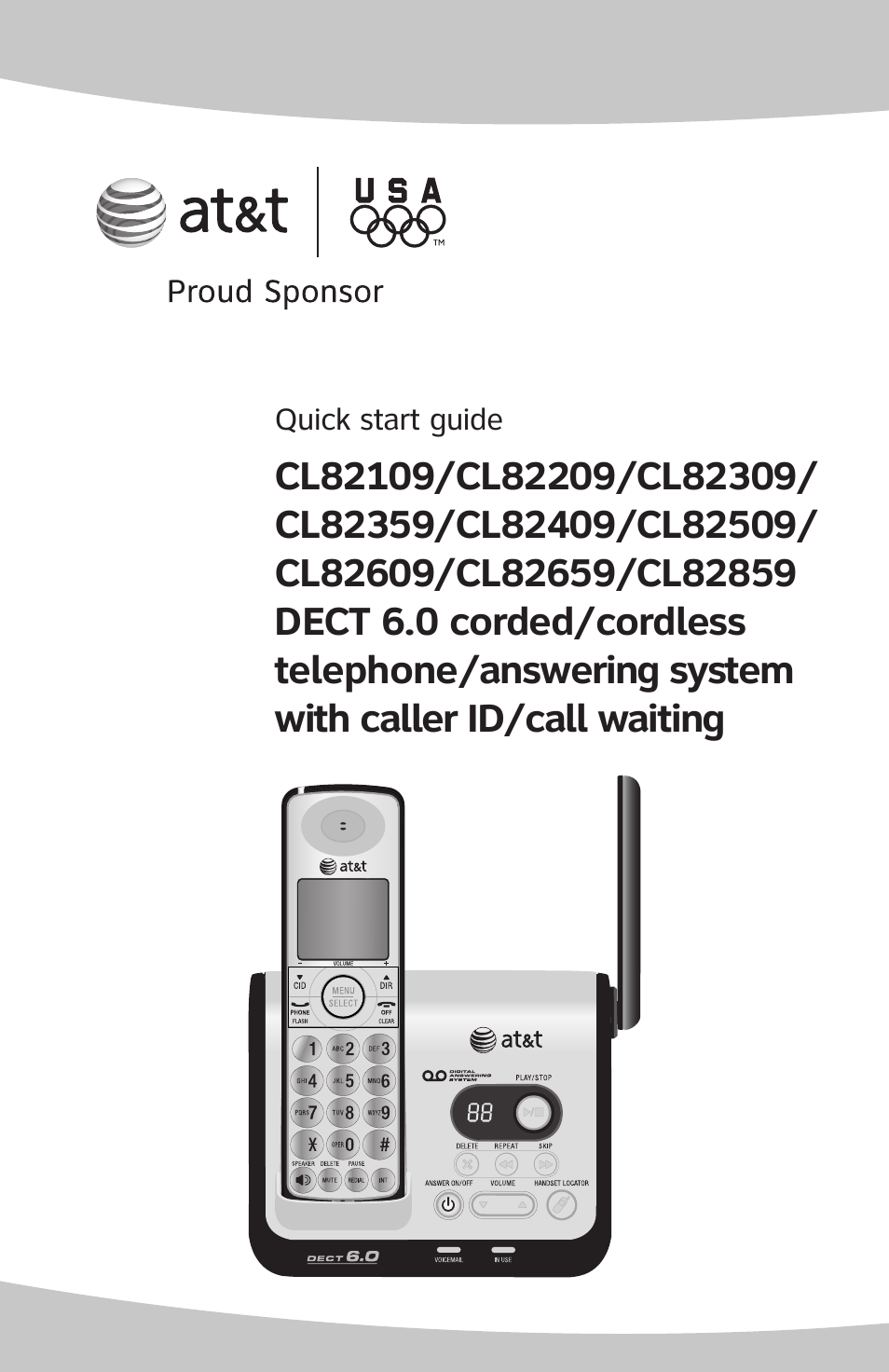 AT&T CL82409 User Manual | 9 pages | Original mode