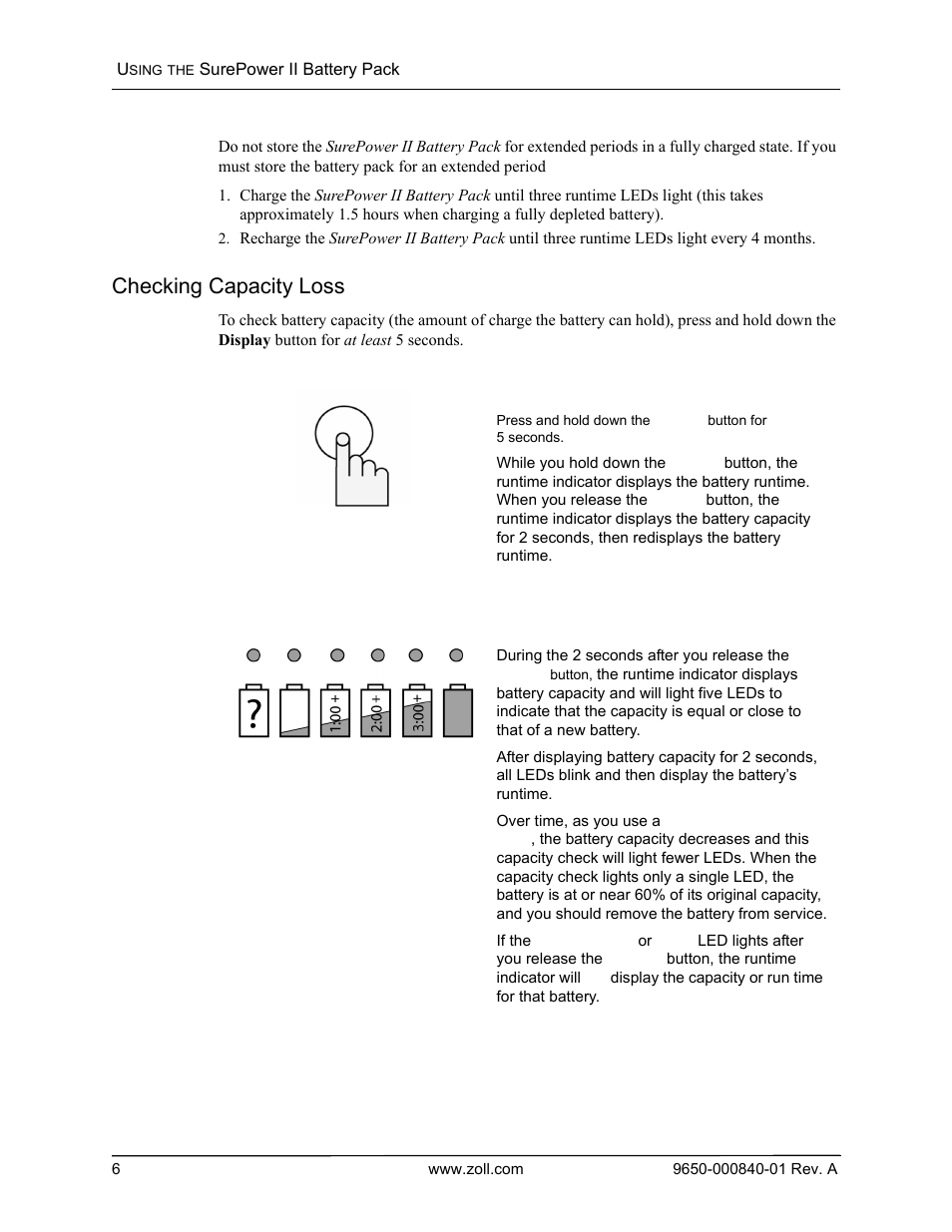 Checking capacity loss | ZOLL X Series Monitor Defibrillator Rev A User Manual | Page 8 / 10