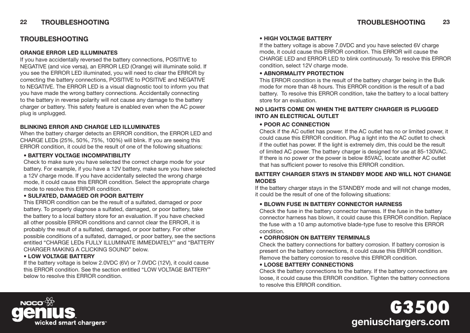 G3500 | NOCO Genius G3500 User Manual | Page 13 / 47 | Original mode
