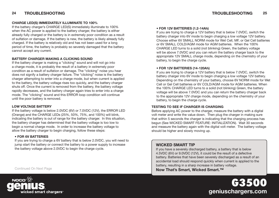 G3500 | NOCO Genius G3500 User Manual | Page 14 / 47 | Original mode