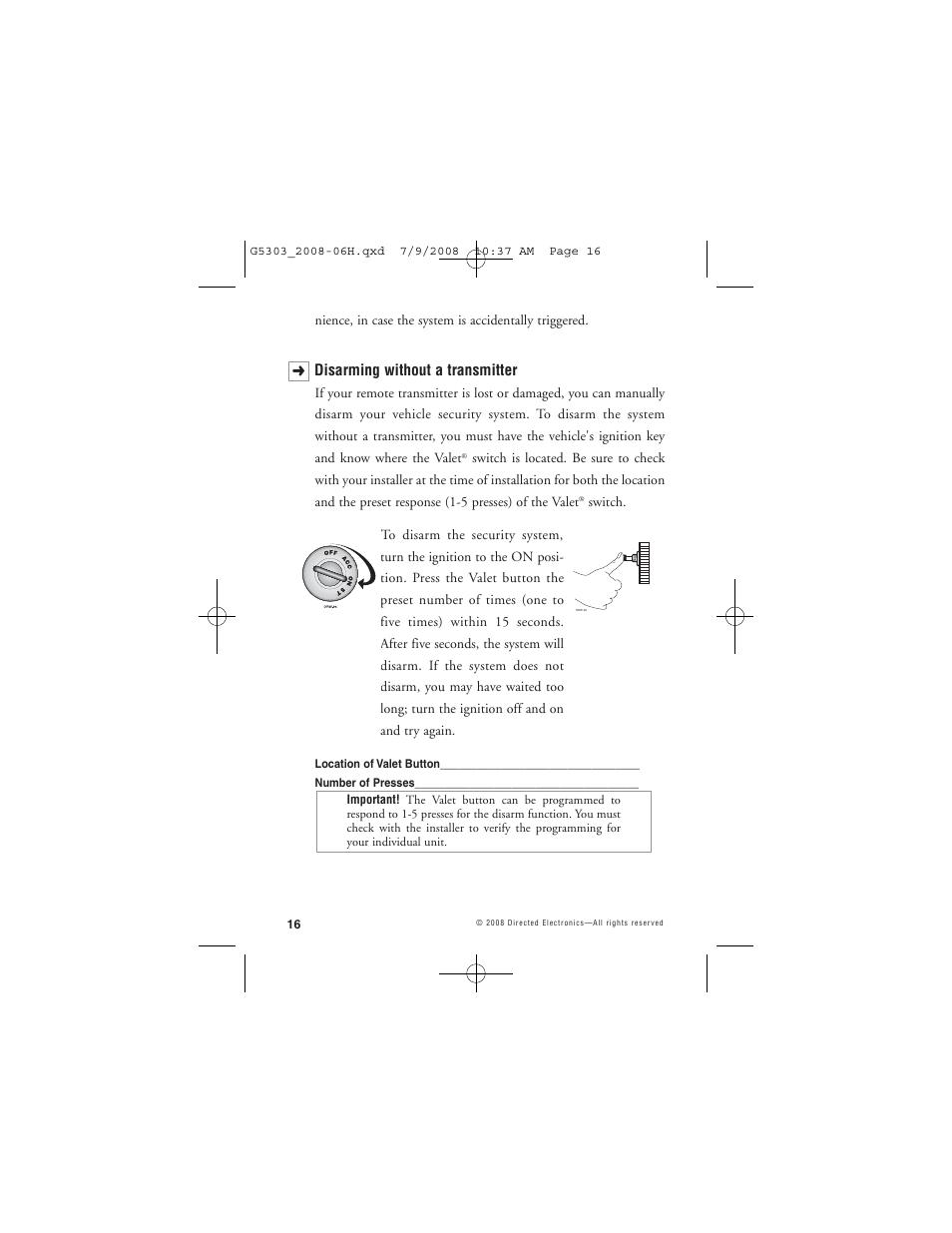 Avital 5303 User Manual Page 19 43